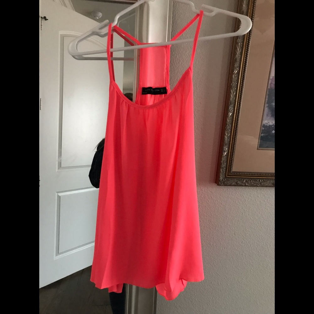 Coral Racerback Tank